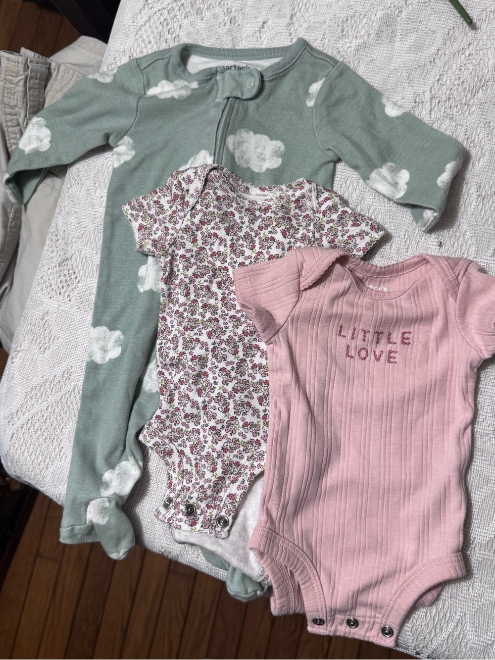 3 Carter's One-Piece Outfits Newborn to 3 Months